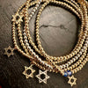 2.5mm Beaded Bracelet w/ Dainty "Star of David" Charm