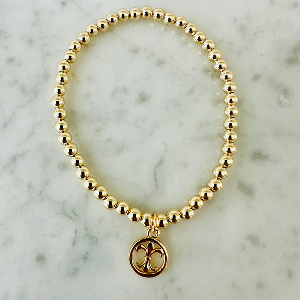 [韓国人気ジュエリー] nff dot heart bracelet-navy Heart Charm Bracelet For Women | J.Crew