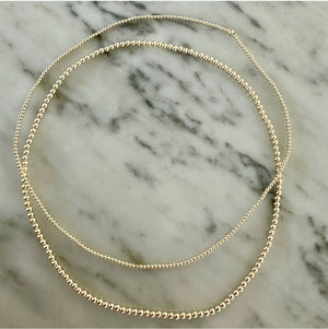 3mm Beaded Stretch Necklace