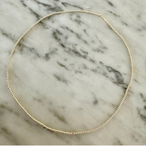 2mm Beaded Stretch Necklace