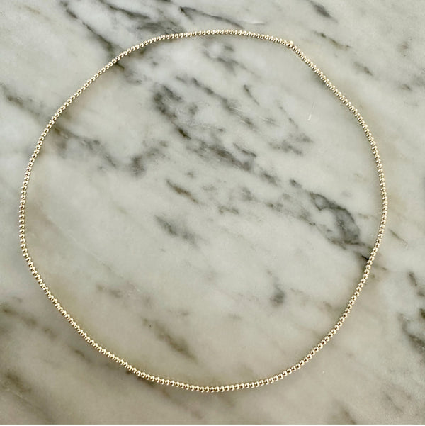 2mm Beaded Stretch Necklace