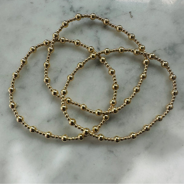 Mini Combo: 2mm Beaded Bracelet w/4mm Accent Beads