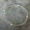 2mm Beaded Bracelet w/ Four 3mm Accent Pearls Between Two 3mm Beads