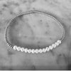 2mm Beaded Bracelet w/ Row of 3mm Pearls