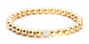 14 Kt Yellow Gold Filled Beaded Stretch Bracelet