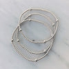 2mm Beaded Bracelet w/ Four 4mm Accent Beads Bundled Set of Three Bracelets