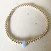 4mm Bead Stretch Bracelet with Opal Hamsa Bead