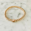4mm Bead Stretch Bracelet with Matching Cubic Zirconia Pave' Cube Bead