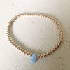 3mm Bead Stretch Bracelet with Opal Hamsa Bead