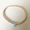 4mm Bead Stretch Bracelet with Opal Hamsa Bead