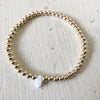 4mm Bead Stretch Bracelet with Opal Hamsa Bead