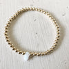 3mm Bead Stretch Bracelet with Opal Hamsa Bead