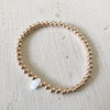 4mm Bead Stretch Bracelet with Opal Hamsa Bead