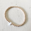 3mm Bead Stretch Bracelet with Opal Hamsa Bead