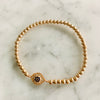 4mm Beaded Bracelet w/ New Matching CZ Evil Eye Connector