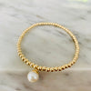 Beaded Bracelet with Pearl Charm