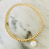 Beaded Bracelet with Pearl Charm