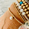 Beaded Bracelet with Pearl Charm