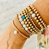 Beaded Bracelet with Pearl Charm