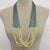 Turquoise and Pearl Multi Strand Neckalce