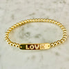 4mm Beaded "LOVE" Bracelet
