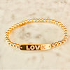 4mm Beaded "LOVE" Bracelet