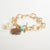 Gold Link Bracelet With Toggle Closure