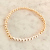 4mm Beaded Bracelet with a Row of Contrasting 4mm Beads