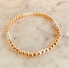 3mm Beaded Bracelet w/ Three Sets of Two 4mm Contrasting Accent Beads