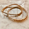 4mm Beaded Bracelet with a Row of Contrasting 4mm Beads
