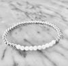 Beaded Bracelets with White Jade Gemstones