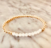 Beaded Bracelets with White Jade Gemstones