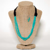 Turquoise Crystal Necklace and Earrings Set
