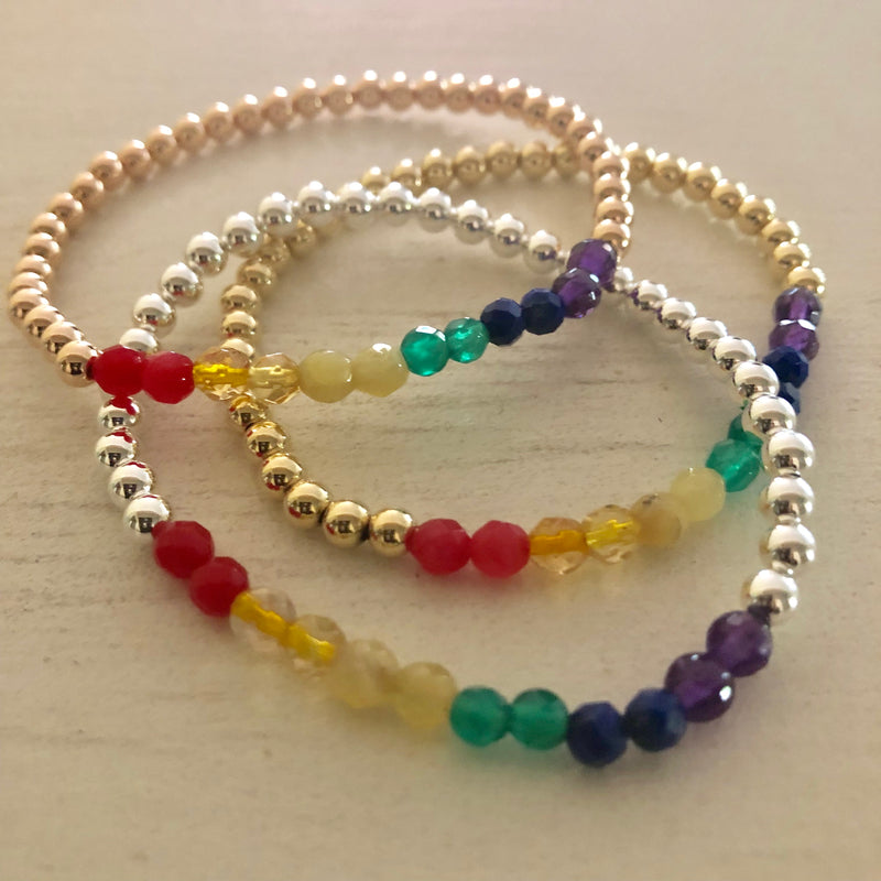 Rainbow Beaded Bracelet