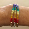 4mm Stackable Rainbow Beaded Bracelet