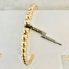 Beaded Bracelet with Lightning Bolt "Black Diamond" Charm