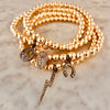 Beaded Bracelet with Lightning Bolt "Black Diamond" Charm