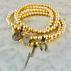Beaded Bracelet with "Black Diamond" Hamsa Charm