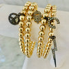 Beaded Bracelet with "Black Diamond" Hamsa Charm