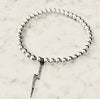Beaded Bracelet with Lightning Bolt "Black Diamond" Charm