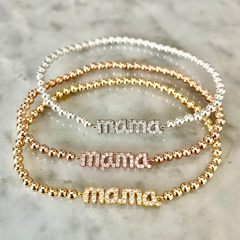 Gold Diamond Mama Bracelet — EF Collection®
