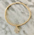 14k Yellow Gold Filled Beaded Bracelet w/ CZ Hamsa Charm