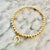 14k Yellow Gold Filled Beaded Bracelet w/ CZ Horse Shoe Charm