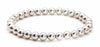 .925 Sterling Silver Beaded Stretch Bracelet