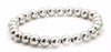 .925 Sterling Silver Beaded Stretch Bracelet