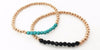 14 Kt Rose Gold Filled Beaded Stretch Bracelet
