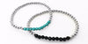 .925 Sterling Silver Beaded Stretch Bracelet