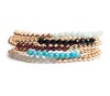 4mm Beaded Bracelets with Labradorite Gemstones