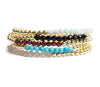 4mm Beaded Bracelets with Labradorite Gemstones