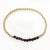 4mm Beaded Bracelet with a Row of Garnet Gemstones